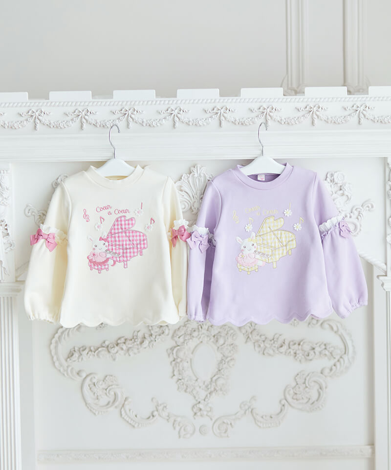 coeur a coeur ピアノアップリケトレーナー