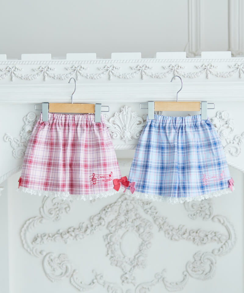 Biquette Clube チェック柄フレアキュロット