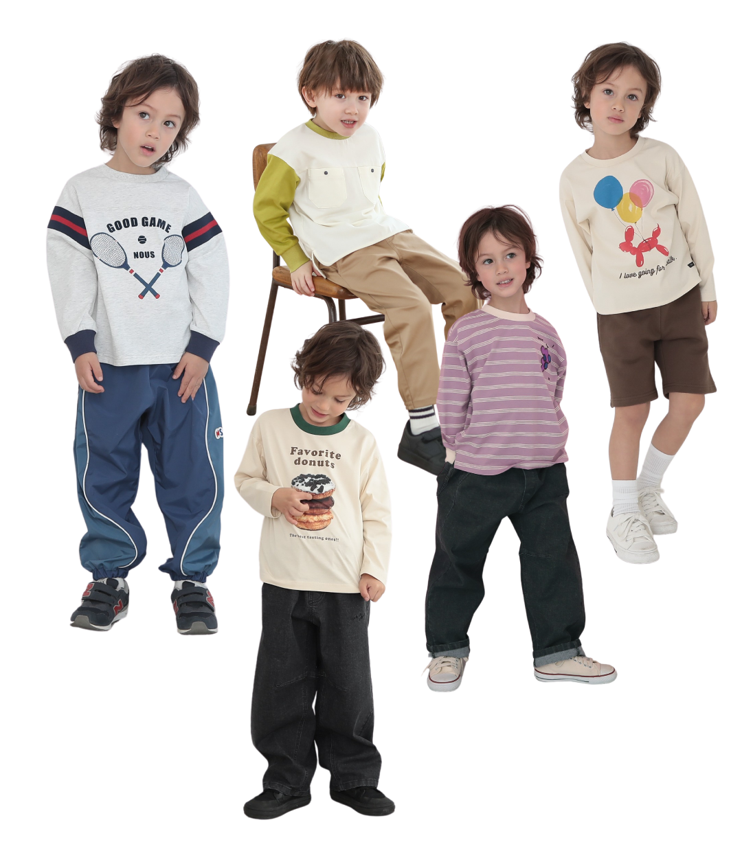 男の子トップス着用画像集