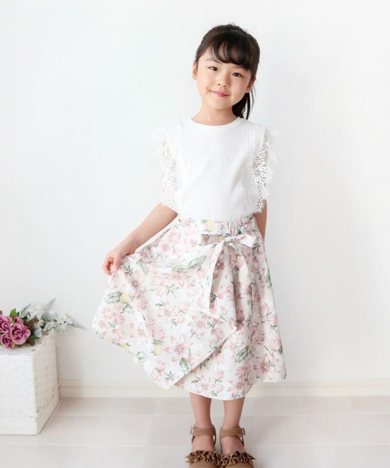 フレアスカート ピンク 花柄　ディオール　キッズ　トロッター フレアスカート ピンク 花柄 ディオール キッズ トロッター DIOR