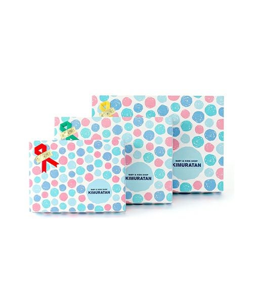 キムラタンオリジナル 水玉のラッピングBOX（ラッピングボックス