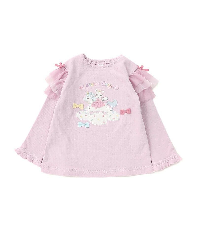 coeur a coeur 袖フリル長袖Tシャツ | キムラタンオンラインストア