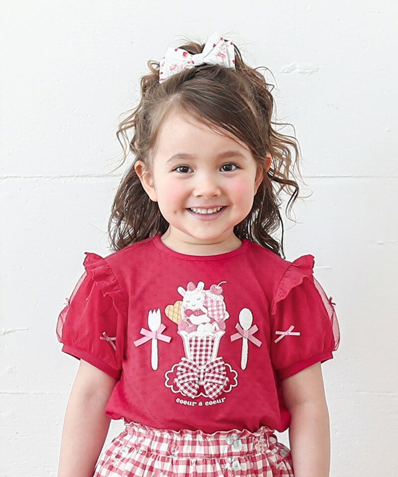 coeur a coeur パフェ刺繍半袖Tシャツ | キムラタンオンラインストア