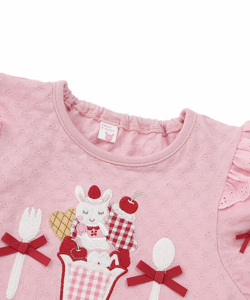 coeur a coeur パフェ刺繍半袖Tシャツ | キムラタンオンラインストア