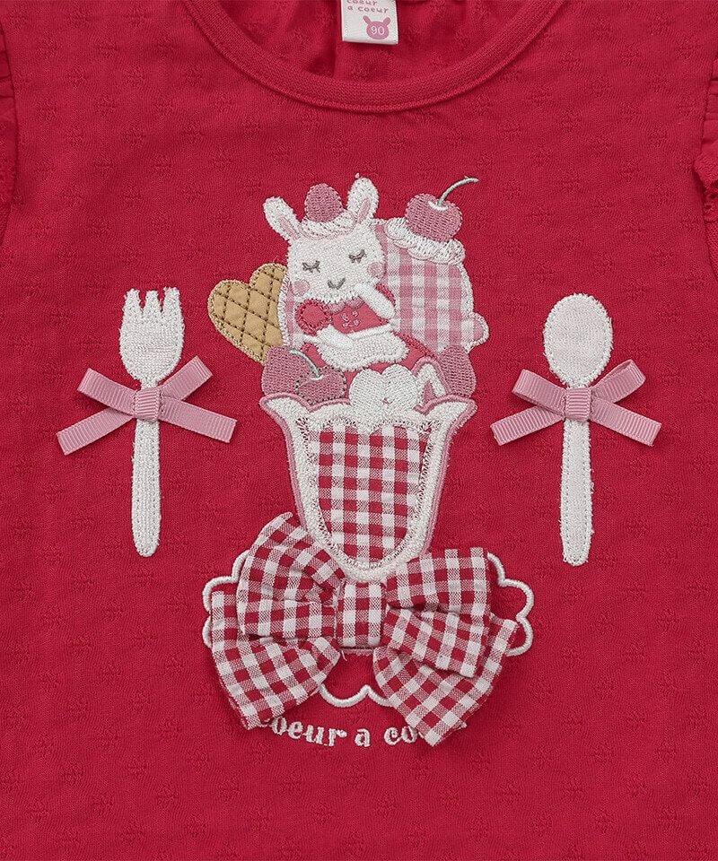 coeur a coeur パフェ刺繍半袖Tシャツ | キムラタンオンラインストア