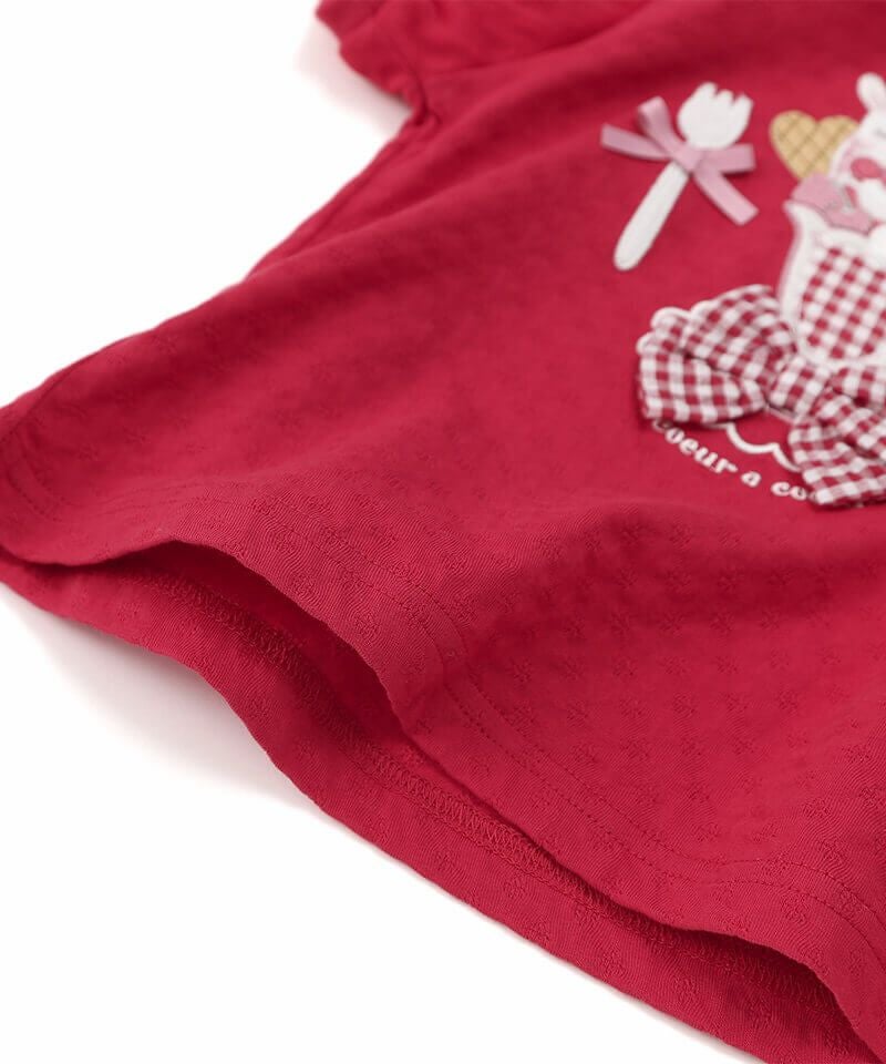 coeur a coeur パフェ刺繍半袖Tシャツ | キムラタンオンラインストア