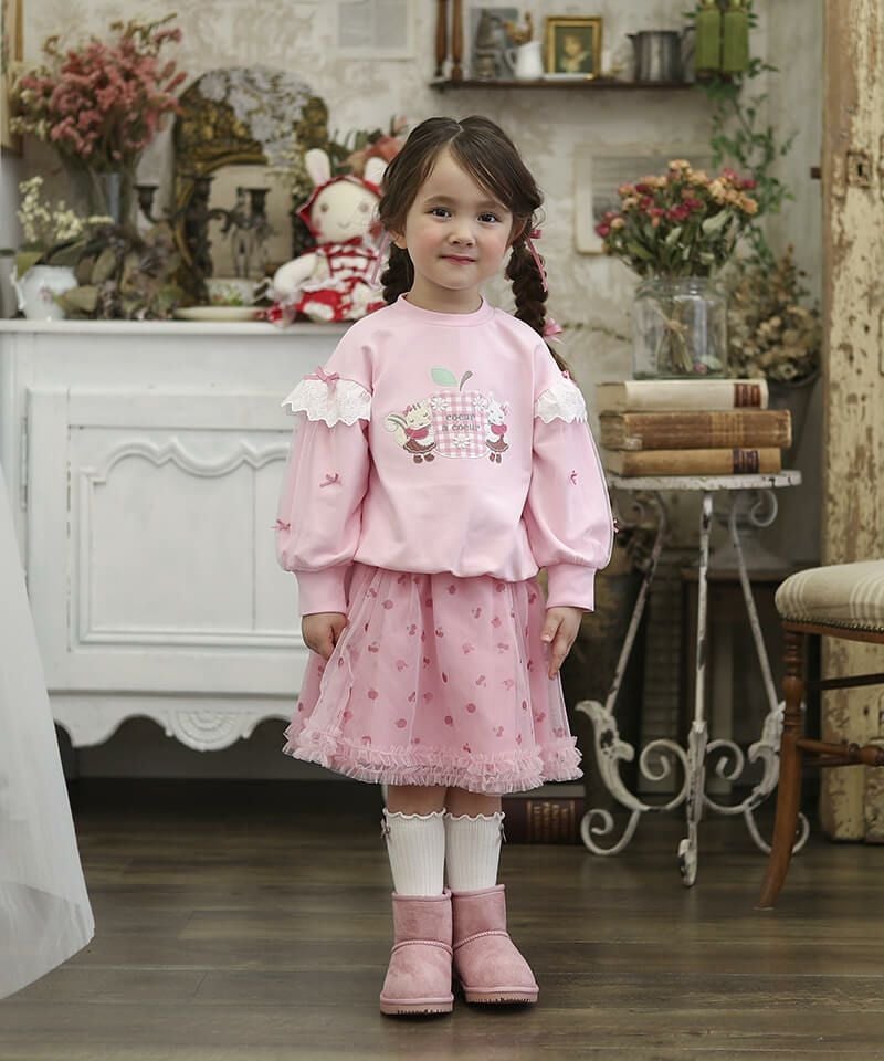 coeur a coeur 袖チュールトレーナー | キムラタンオンラインストア