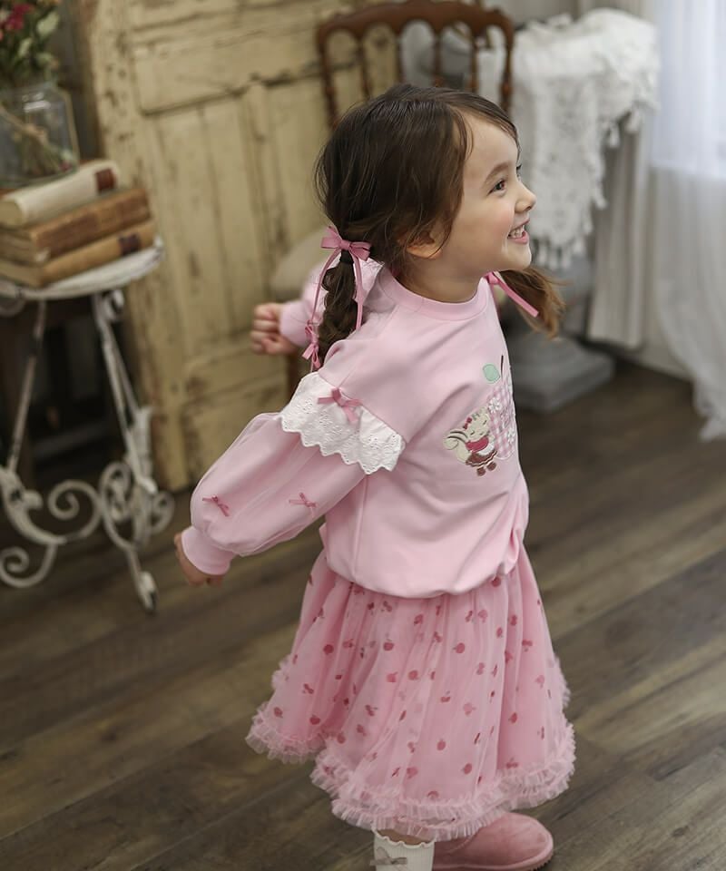 coeur a coeur 袖チュールトレーナー | キムラタンオンラインストア