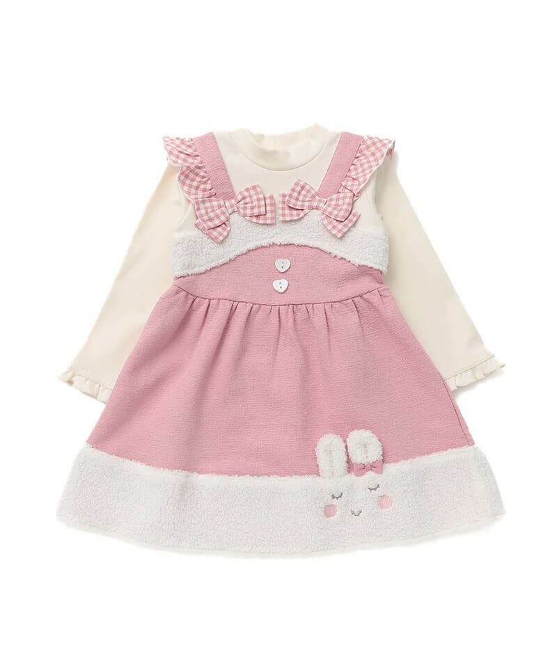 coeur a coeur ボアうさぎちゃんドッキングワンピース | キムラタン