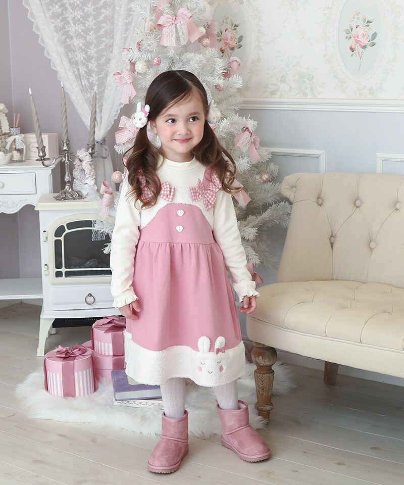 coeur a coeur ボアうさぎちゃんドッキングワンピース | キムラタン