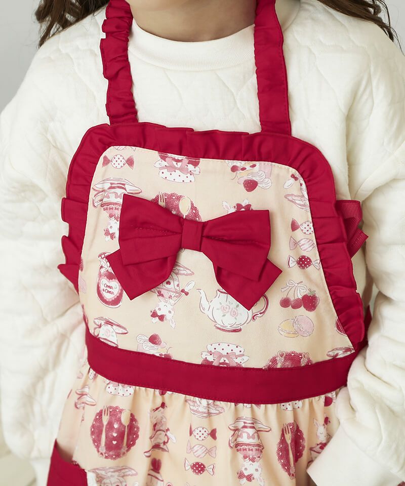 coeur a coeur ティータイムプリントフリルエプロン | キムラタン