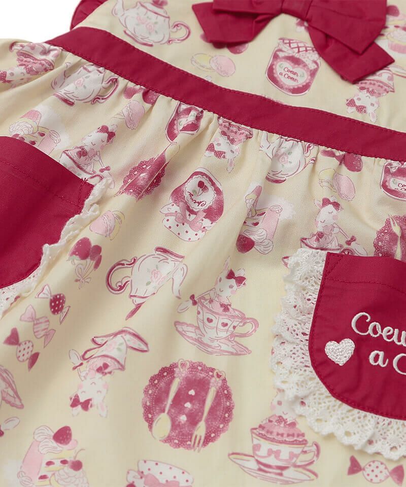 coeur a coeur ティータイムプリントフリルエプロン | キムラタン