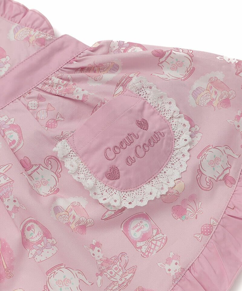 coeur a coeur ティータイムプリントフリルエプロン | キムラタン
