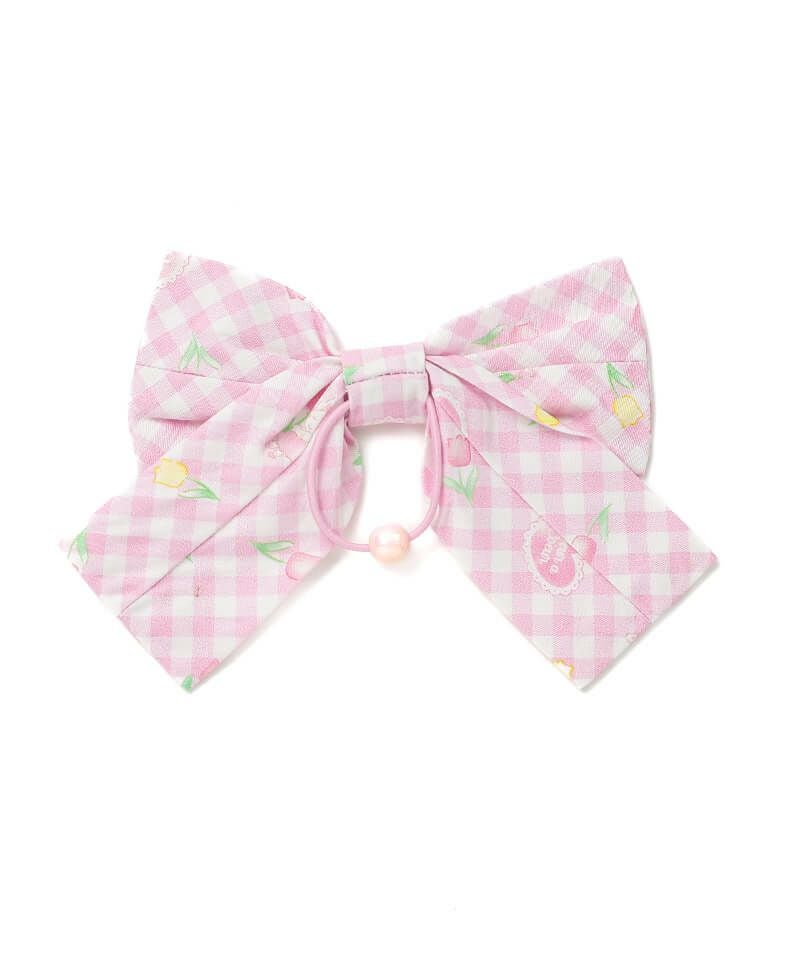 coeur a coeur チューリップギンガムチェックリボンヘアゴム