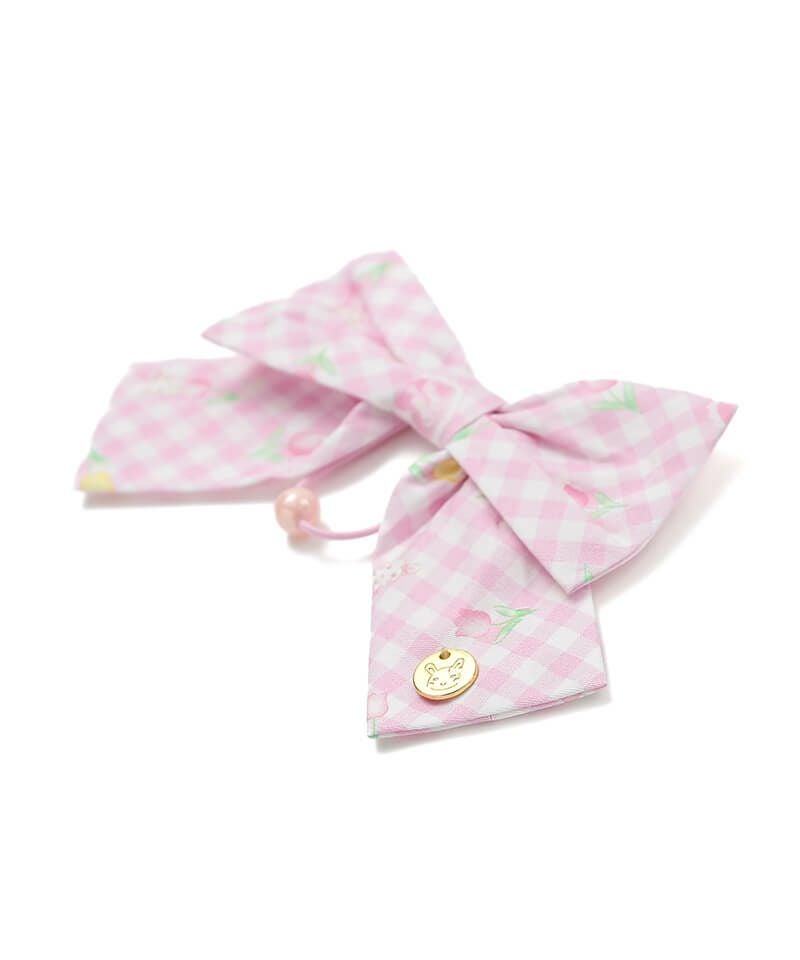 coeur a coeur チューリップギンガムチェックリボンヘアゴム