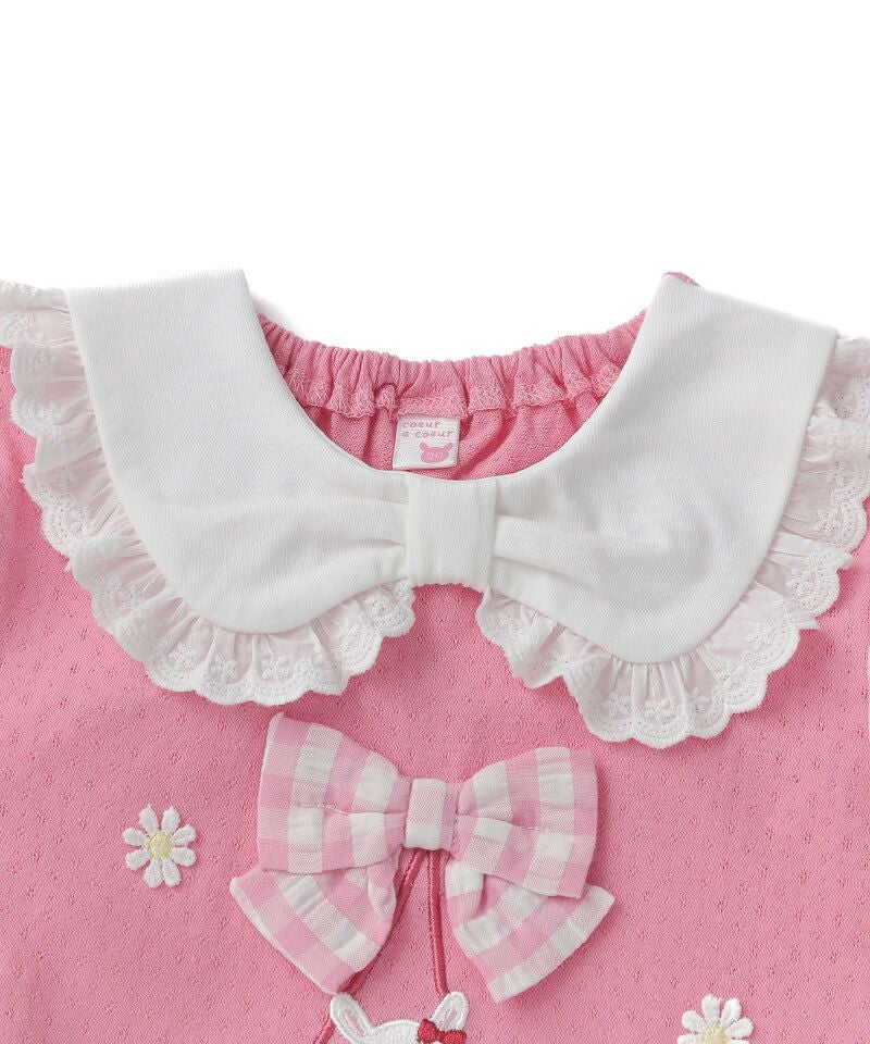 coeur a coeur チェリーアップリケ半袖Tシャツ | キムラタンオンライン