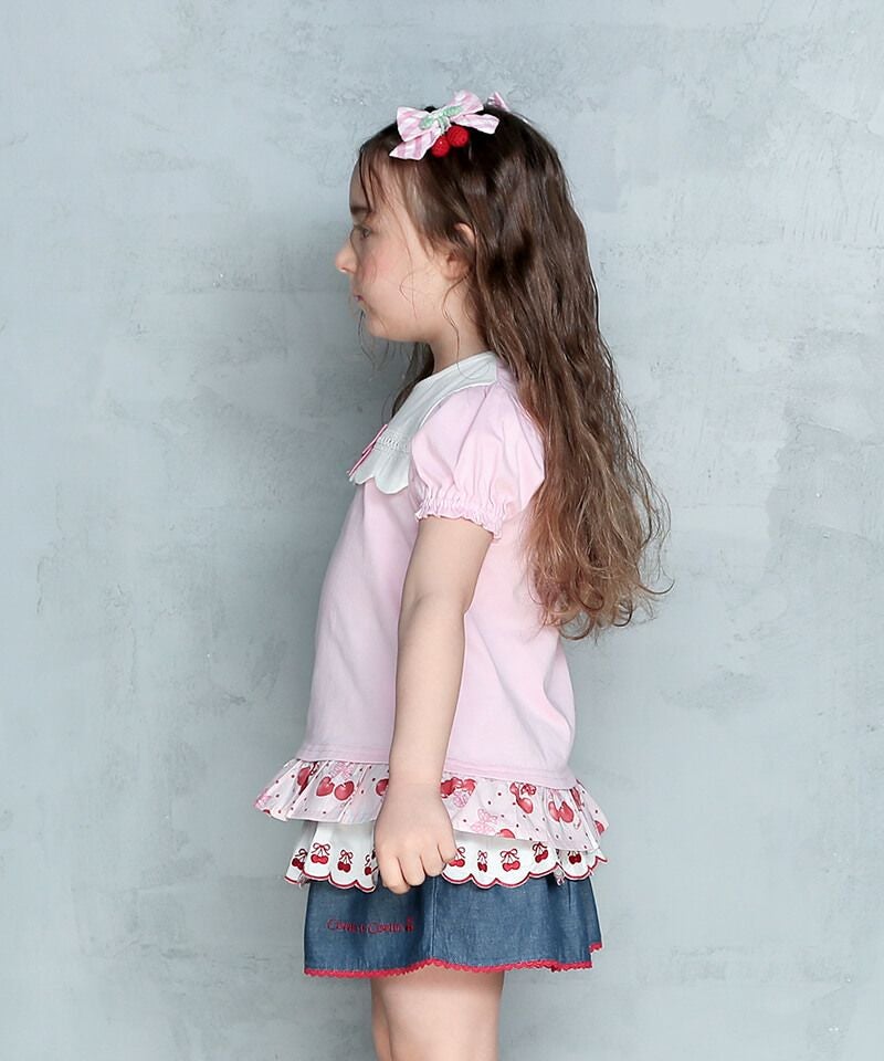 coeur a coeur スカラップデザイン裾フリル半袖Tシャツ | キムラタン