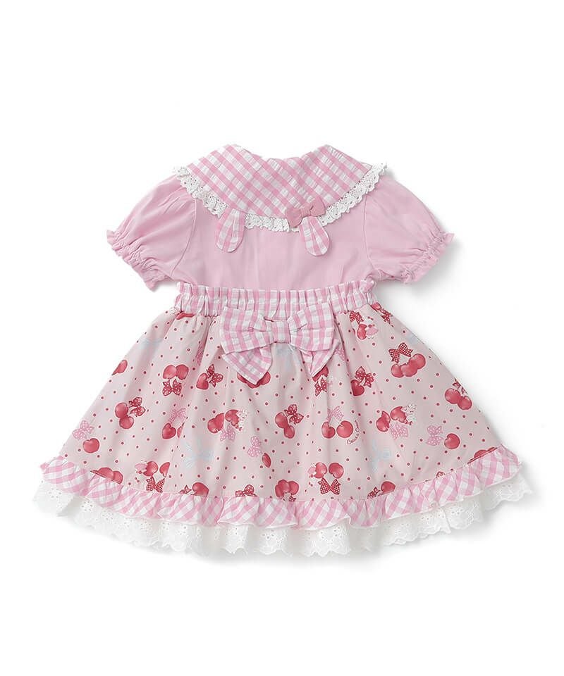 coeur a coeur ドットチェリープリントドッキングワンピース
