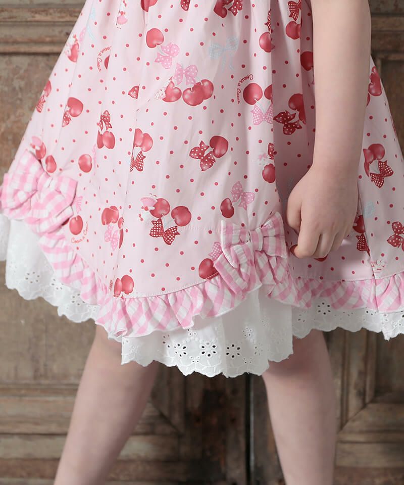 coeur a coeur ドットチェリープリントドッキングワンピース