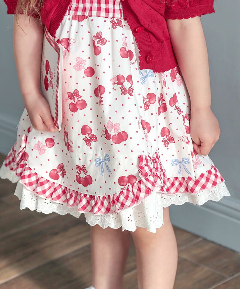 coeur a coeur ドットチェリープリントドッキングワンピース