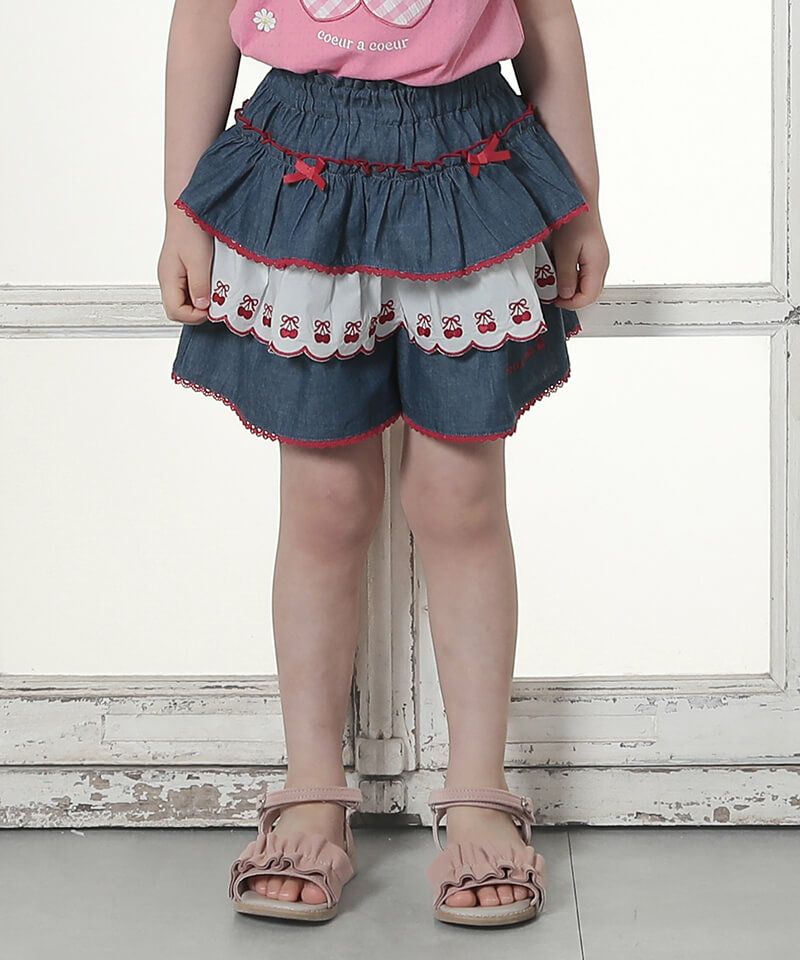 coeur a coeur チェリーレースフリルキュロット | キムラタン