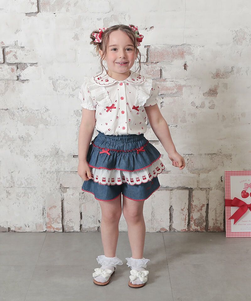 coeur a coeur チェリーレースフリルキュロット | キムラタン