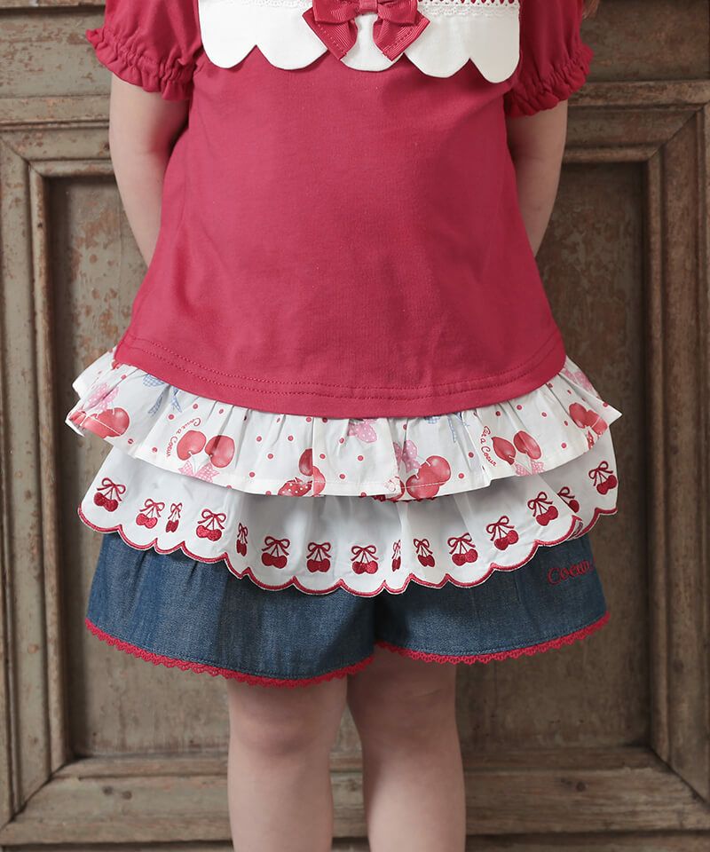 coeur a coeur チェリーレースフリルキュロット | キムラタン