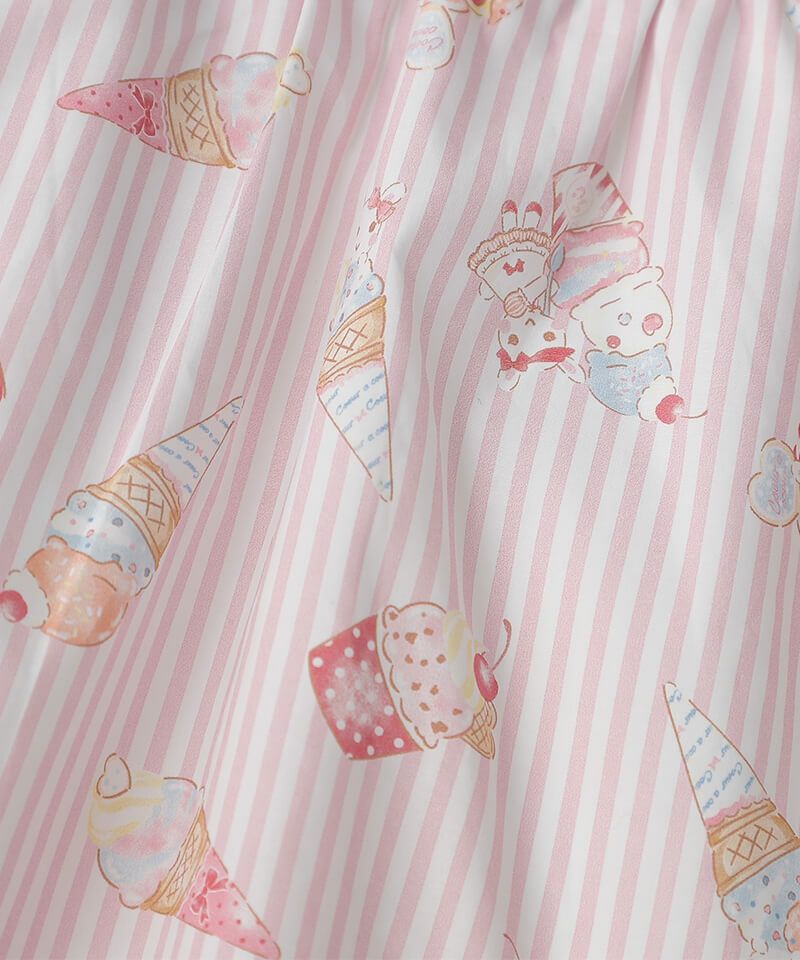 coeur a coeur アイスプリントエプロン風ドッキングワンピース