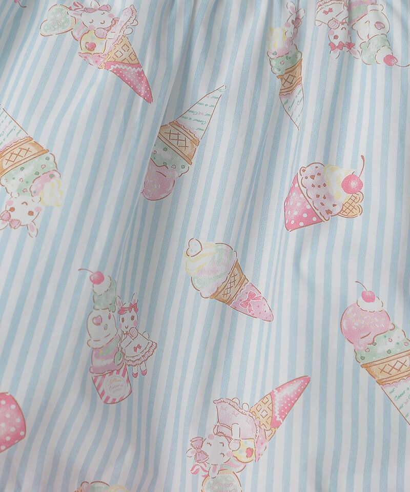 coeur a coeur アイスプリントエプロン風ドッキングワンピース
