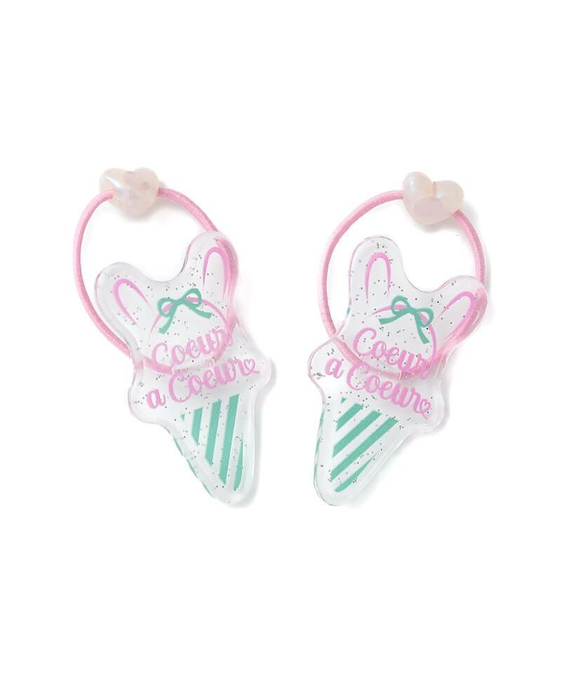 coeur a coeur うさみみアイスクリームロゴヘアゴム | キムラタン