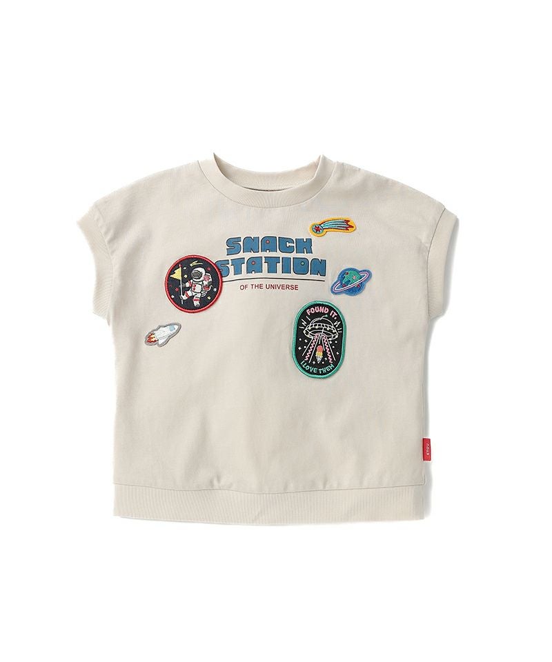 n.o.u.s 宇宙モチーフワッペン半袖Tシャツ | キムラタンオンラインストア