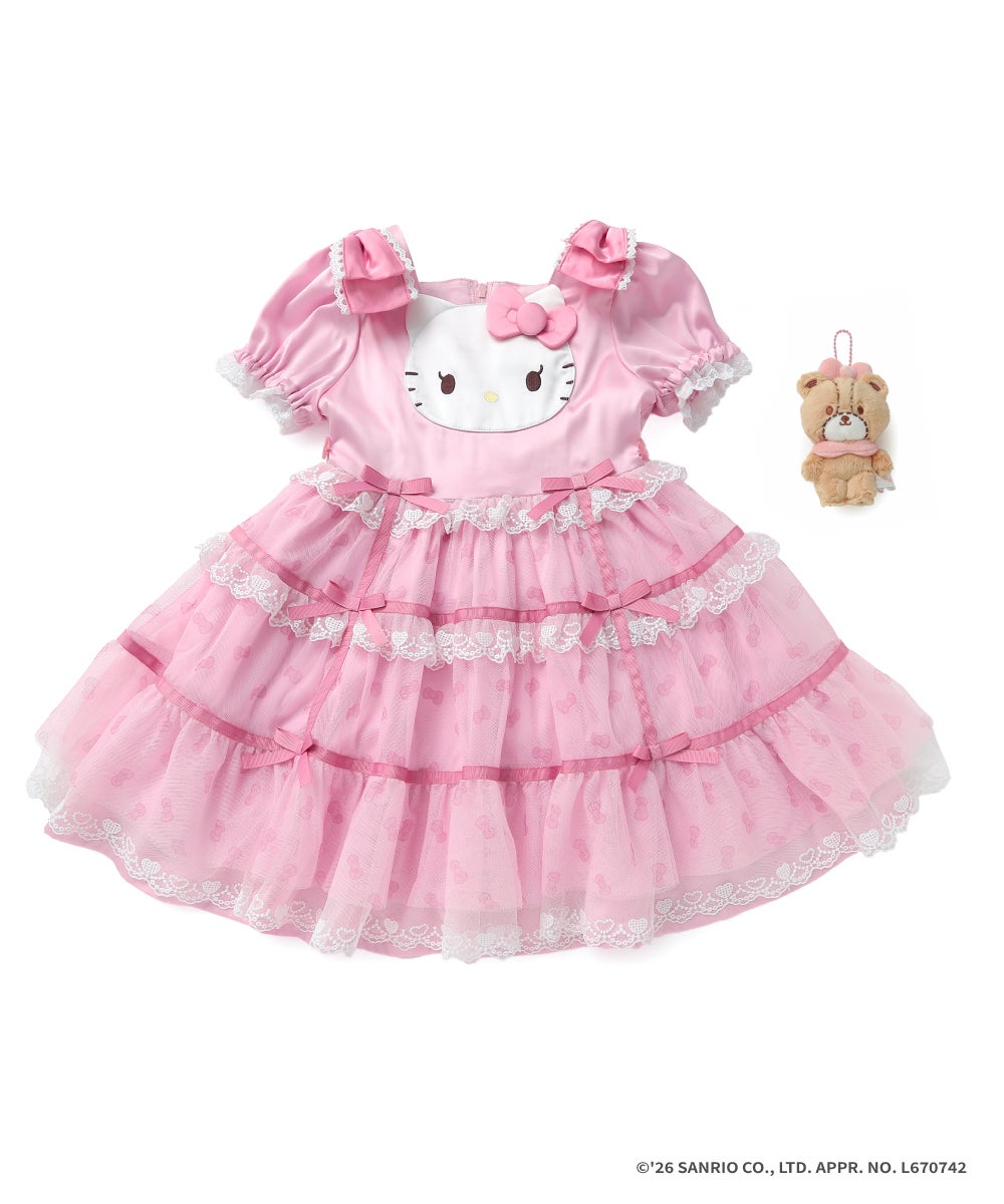 Hello Kitty ぬいぐるみ キーホルダー ドレス HELLO KITTY×coeur a coeur】ぬいぐるみキーホルダー付きドレス