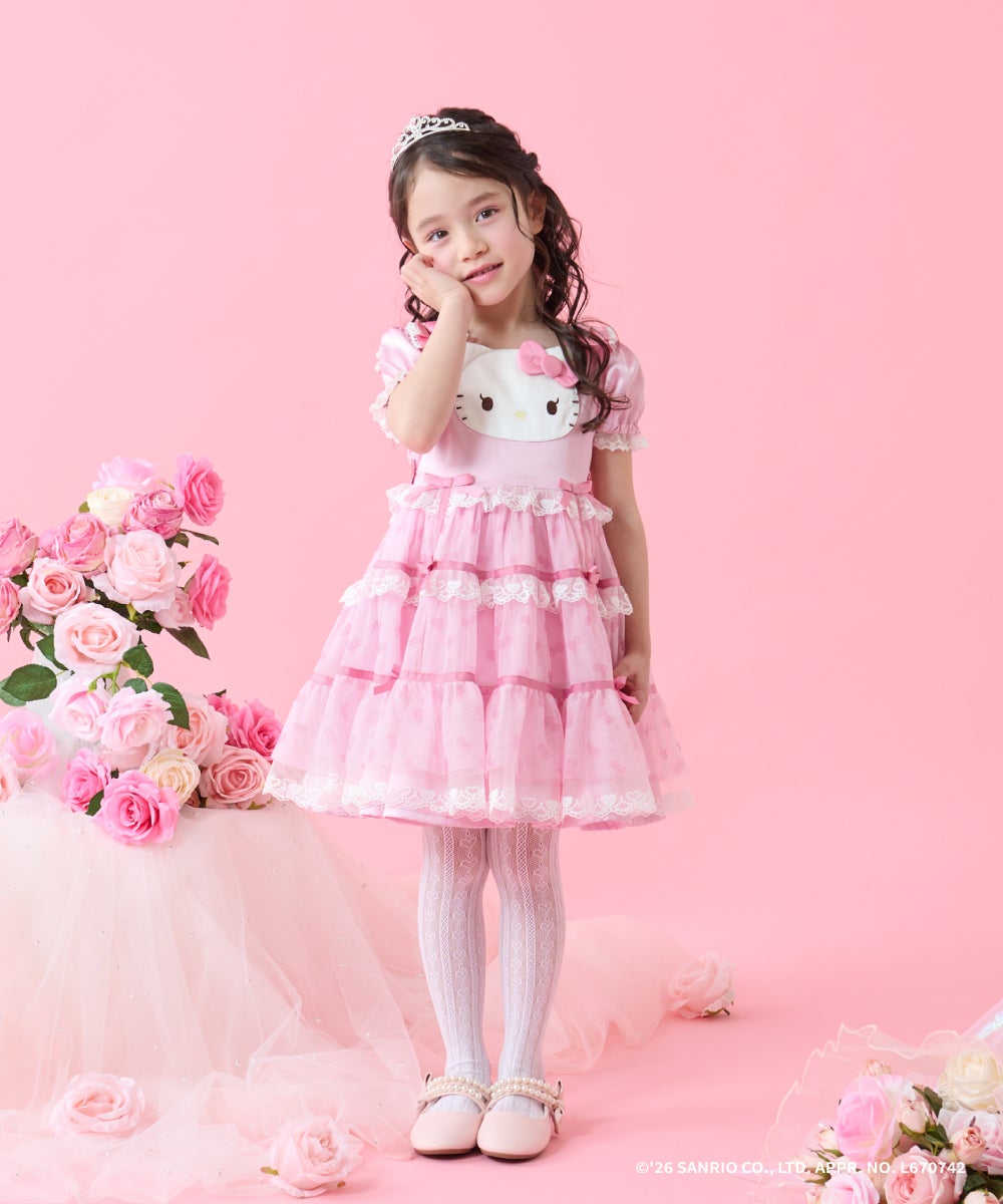 HELLO KITTY×coeur a coeur】ぬいぐるみキーホルダー付きドレス