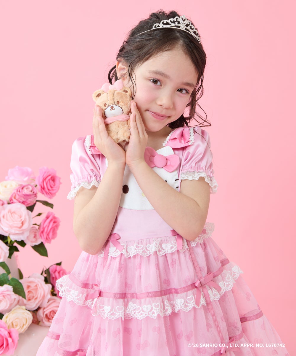 HELLO KITTY×coeur a coeur】ぬいぐるみキーホルダー付きドレス
