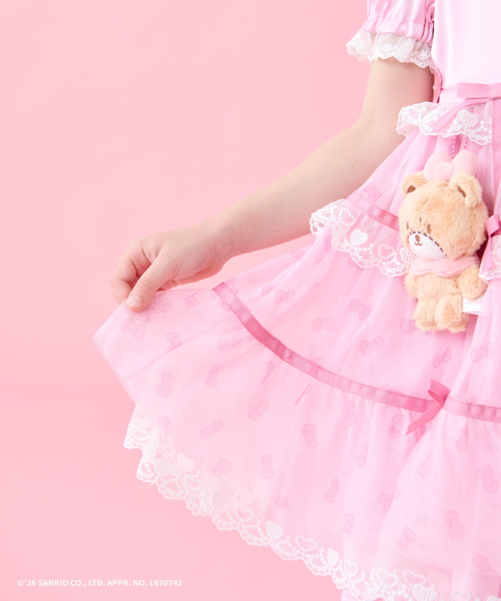 HELLO KITTY×coeur a coeur】ぬいぐるみキーホルダー付きドレス