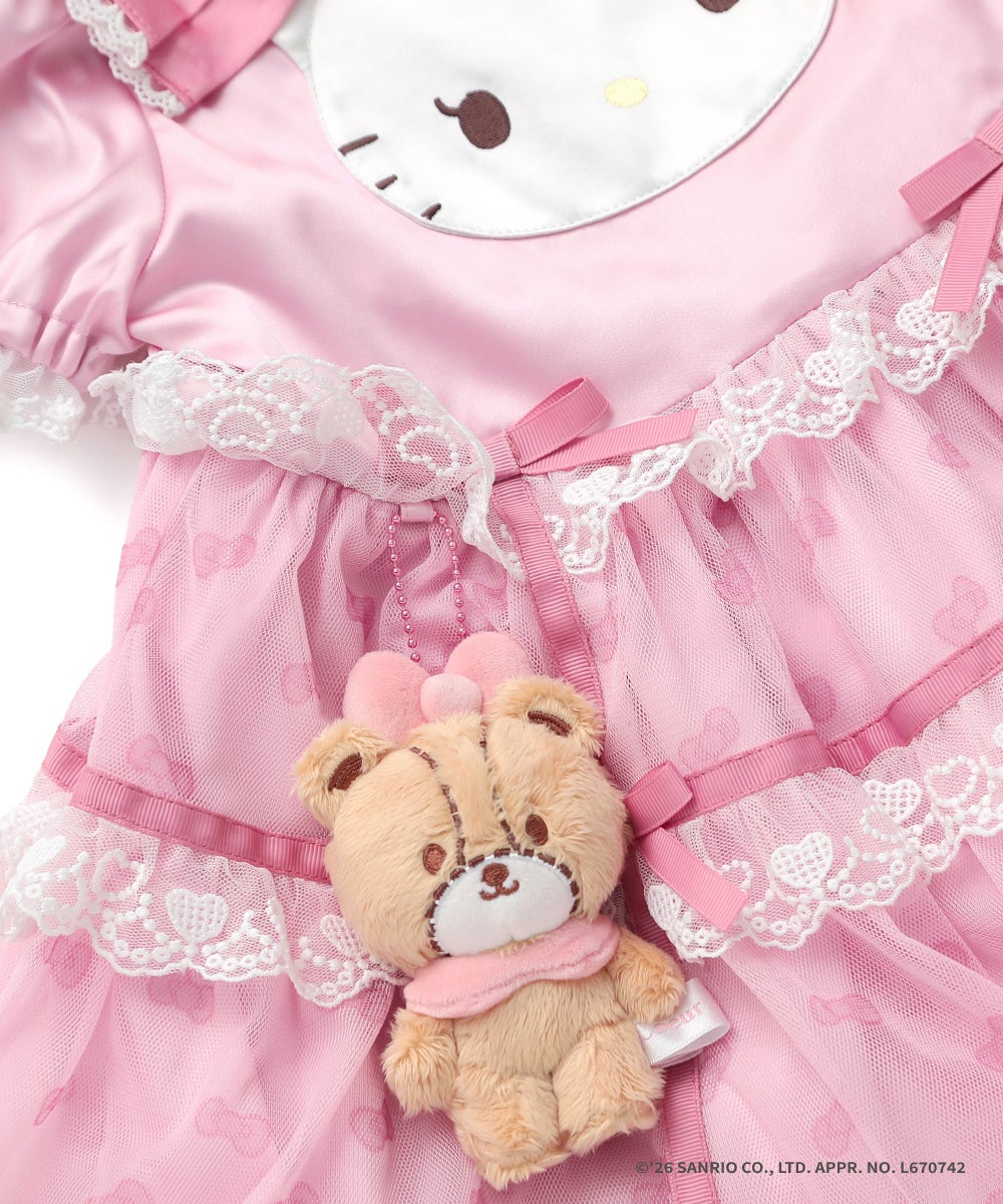 HELLO KITTY×coeur a coeur】ぬいぐるみキーホルダー付きドレス