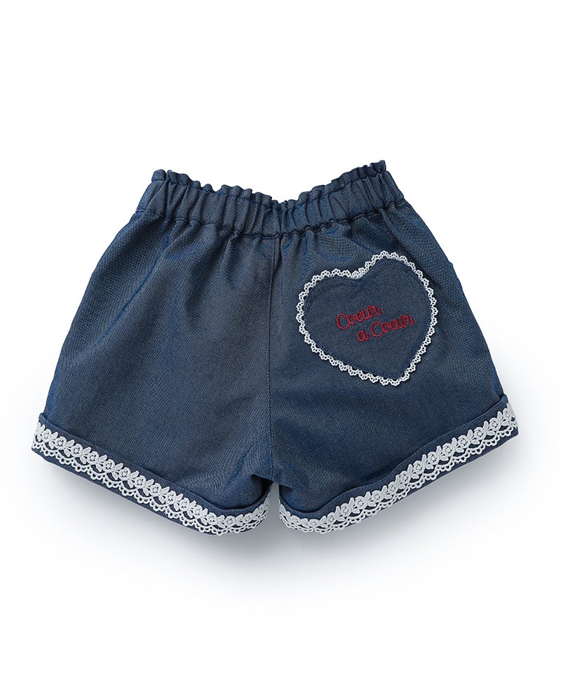 coeur a coeur いちご刺繍ショートパンツ | キムラタンオンラインストア